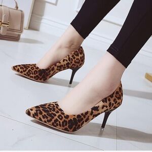 Women Leopard / Cheetah / Animal Print High Heels Shoes - size 6.5